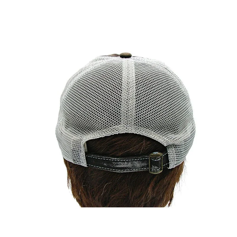 Sportsman River Front Unisex Brown Mesh Baseball Hat Cap Fishing Adjustable Size